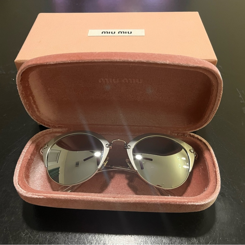 Miu Miu Mirrored Sunglasses - image 5